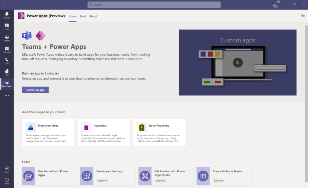 Screenshot of Power Apps in microsoft Teams.png